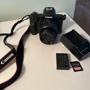 Canon M50 Mark 2 Black Digital Camera with Articulating LCD Screen.